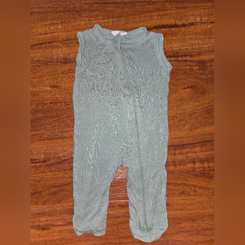 Green Sleeveless Baby Onesie